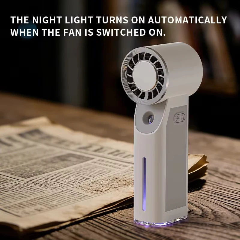 4000mAh USB Rechargeable Misting Handheld Turbo Fan Ice Compress Cooling Spray 샤오미 선풍기 Portable Travel Gadget for Xiaomi