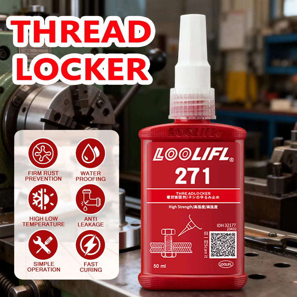 Industrial Grade 243 271 Threadlocker Anaerobic Glue Medium High Strength Anti Loosen Rust Seal Metal Screw Adhesive 10ML 50ML