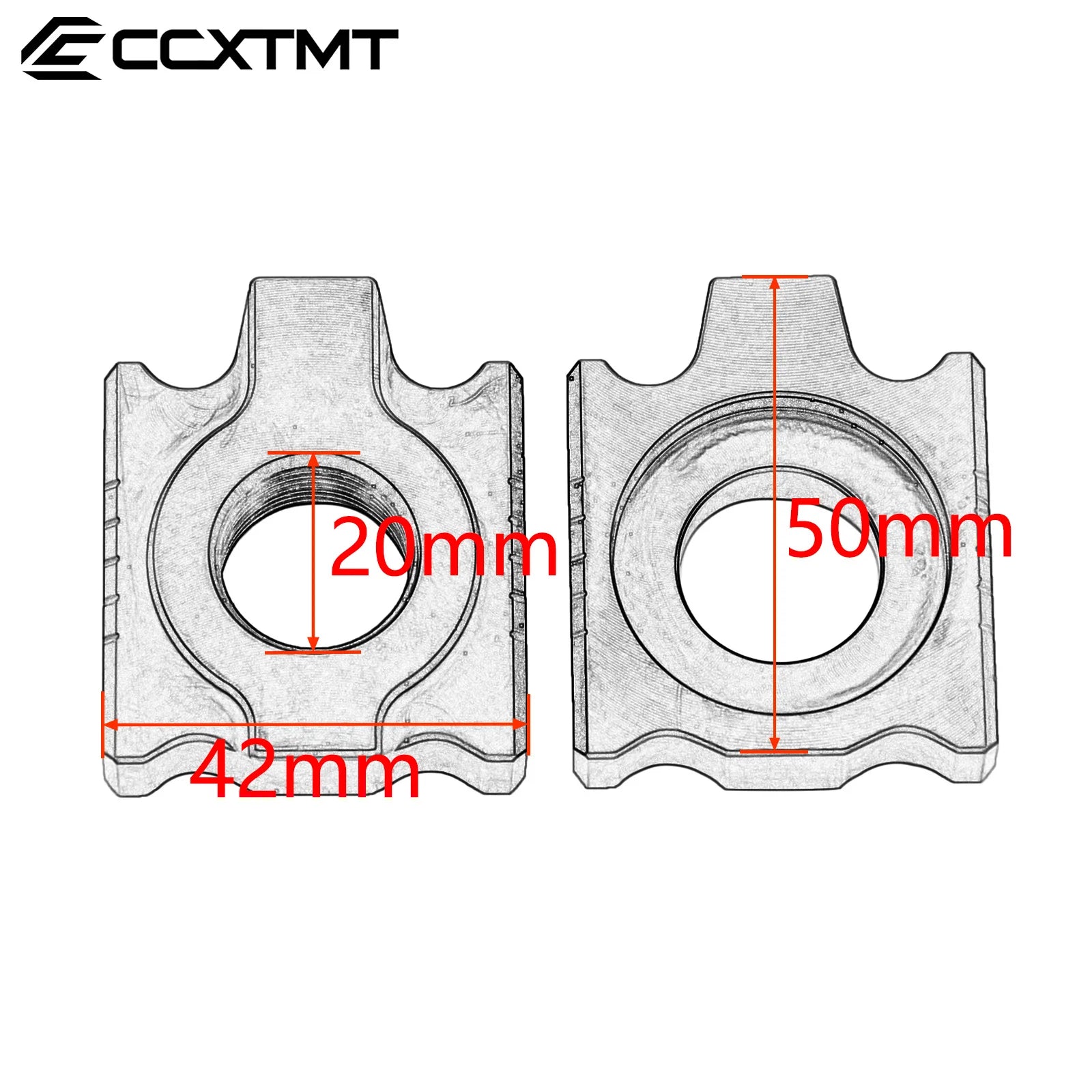 Motorcycle 20mm Chain Adjuster Regulator Sliders For Husqvarna TC TE TX FC 125-450 For KTM EXC EXCF XC XCF XCW SX SXF 125-530
