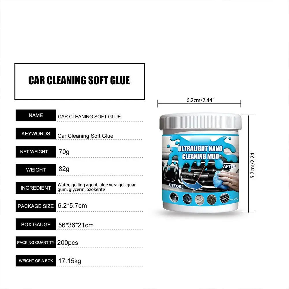 Car Cleaning Gel 70g Super Magic Cleaner Gel Multiuse Reusable Office  Auto Air Vent Dust Interior Wash Mud Dirt Remover Tools