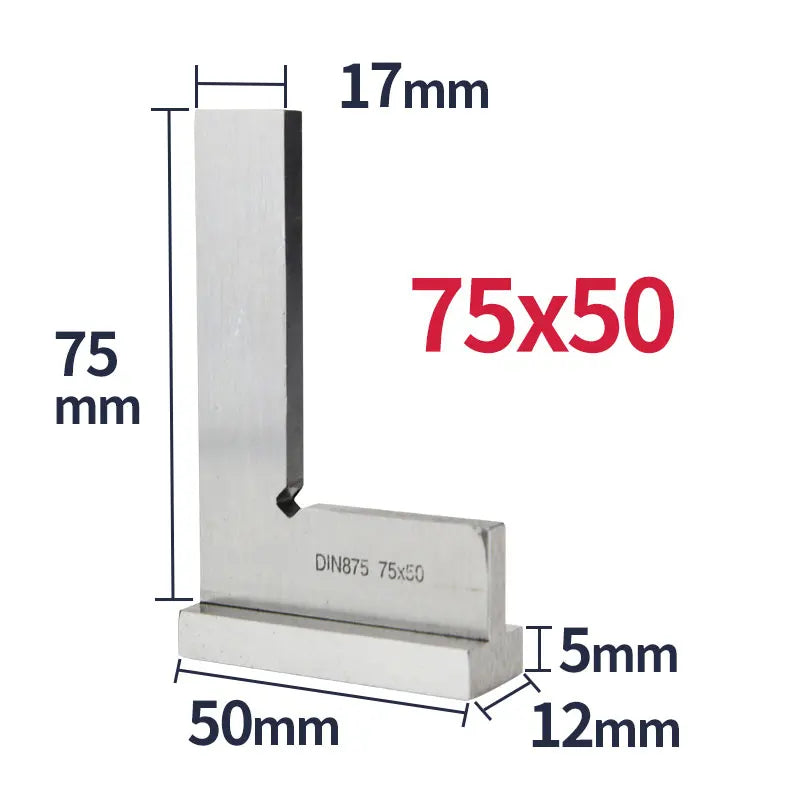 90 Degree Flat Edge Square Ruler Carpentry Square Metal Angle Measuring Tool Multi Carpentry Square Woodworking Tools Try Square