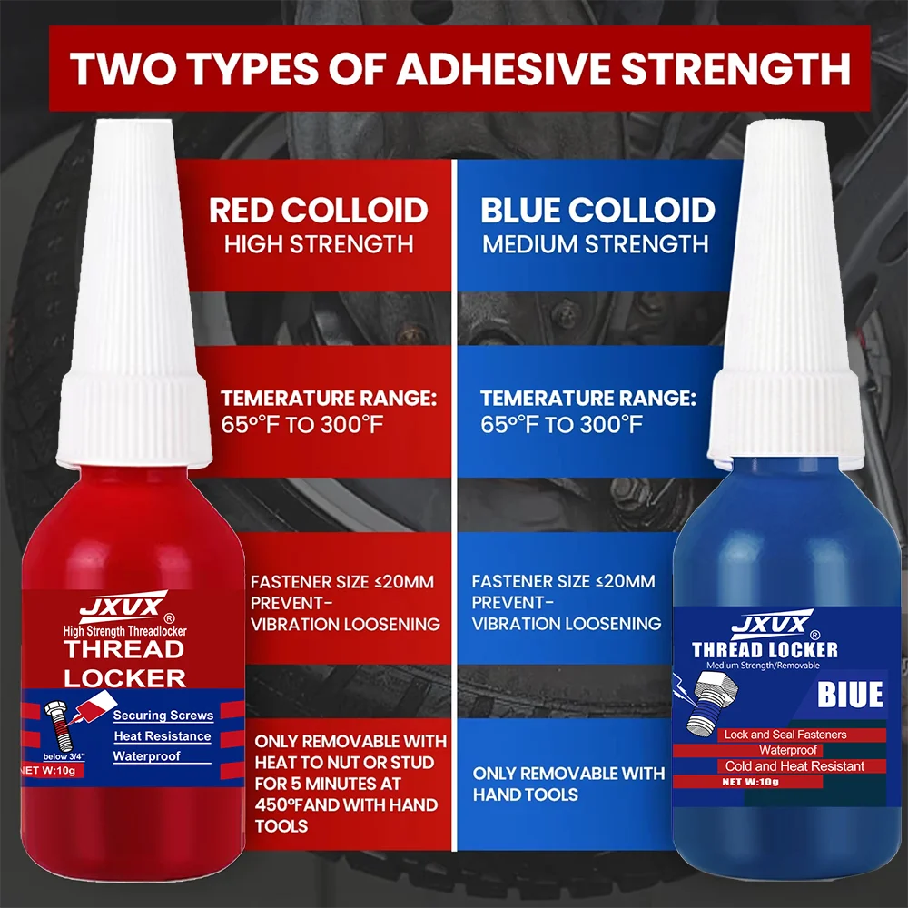 (10g) Anaerobic Removable Screw Adhesive—High-to-Low Strength Anti-Slip Fastening New Threadlocker