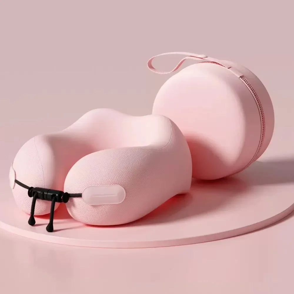U-Shape Comfort Airplane Travel Pillow With Snap Button Coussin Travel Pillow U Shaped Travel Healthcare Memory Foam Neck Pillow