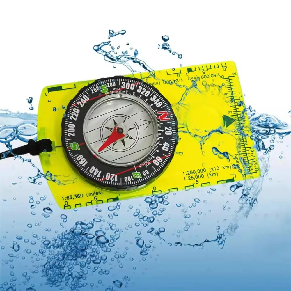 Waterproof Orienteering Compass for Map Reading Baseplate Compass Outdoor Hiking Hunting Navigation Camping Gadget Survival Gear