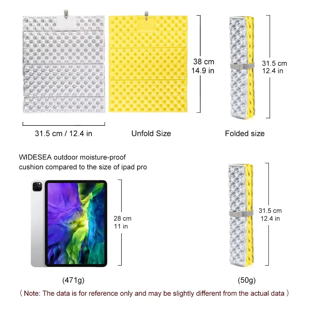 Portable Seat Cushion Outdoor Foldable Mat Waterproof XPE Foam Sitting Picnic Camping Sitting Pad Cushion Travel Hiking Camp Mat