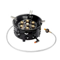 19800W 7-Core Camping Stove High-Power Strong Fire Portable Tourist Gas Burner Windproof Electronic Ignition Camping Equipment