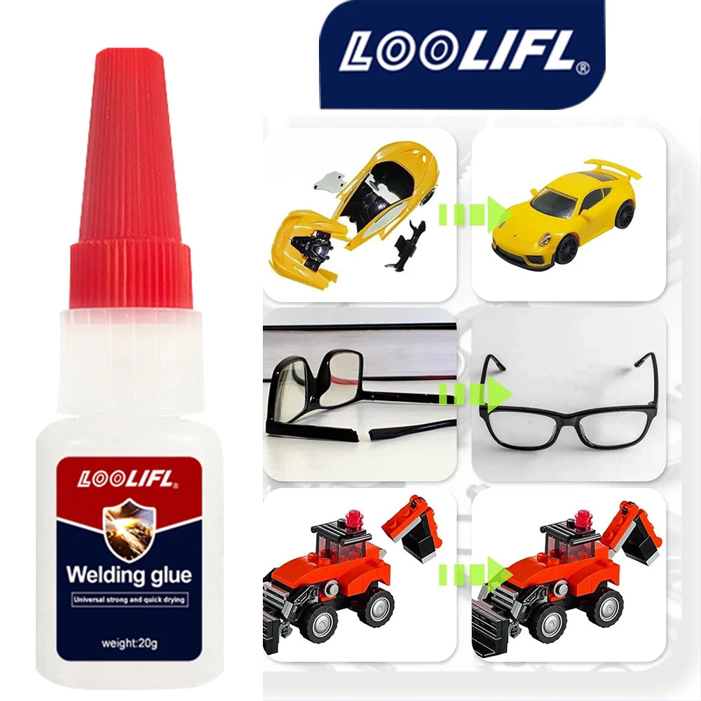 Loolifl Weldingglue Highstrength Universal Super Adhesive Waterproof Quickdry Glue for Ceramics Metal Plastics Wood Shoe Repair