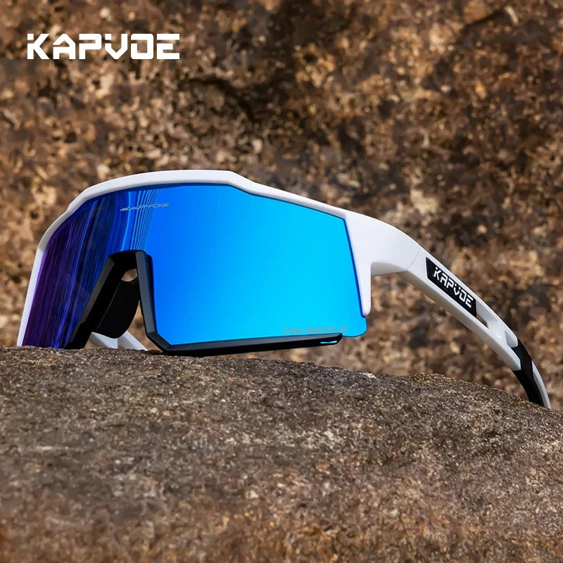 Kapvoe Polarized Sunglasses Fashion Cycling Glasses Bike Road Driving Goggles Outdoor UV400 Sports MTB Road Mountain Bicycle