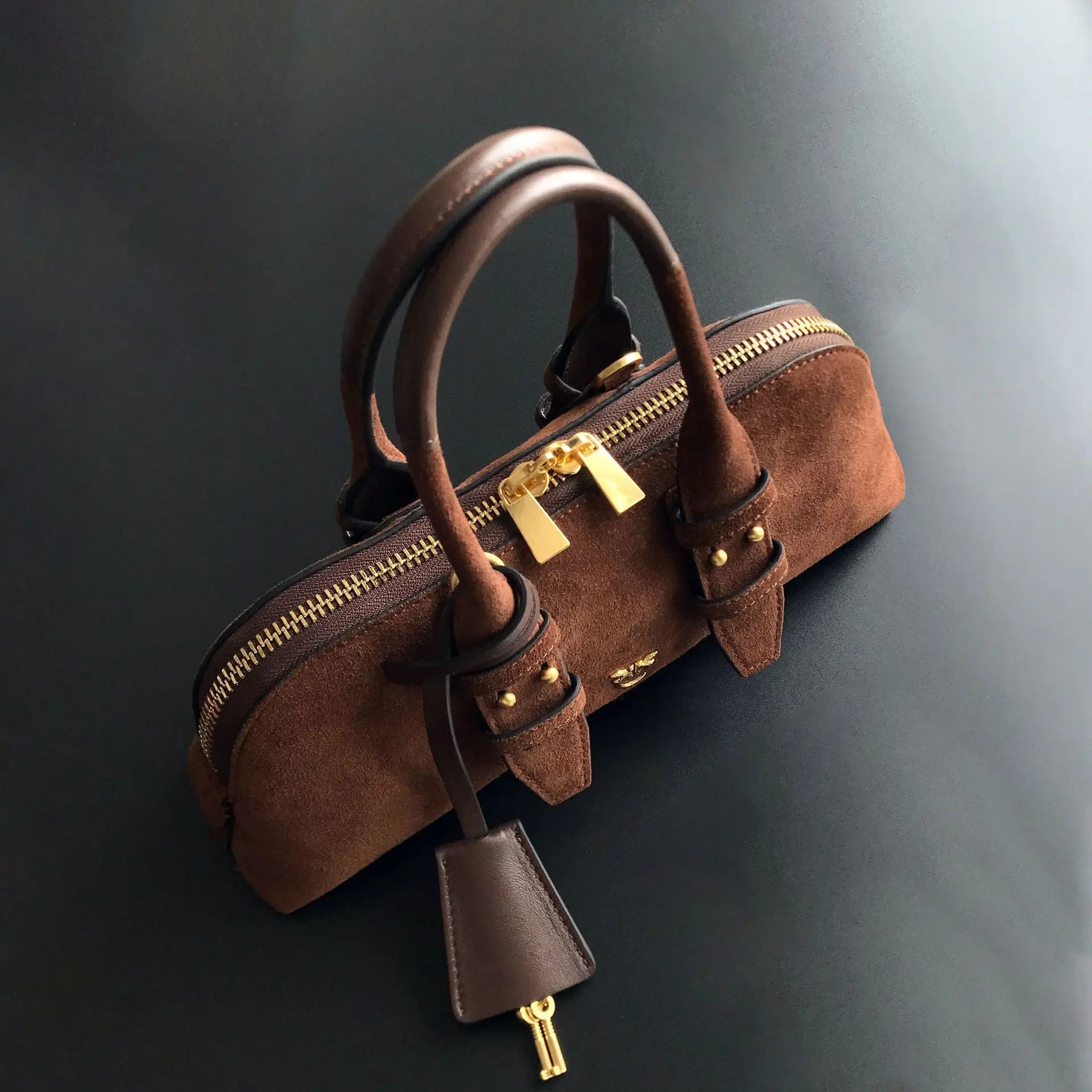 2026 Luxury Pinko‑Inspired Swallow Bowling Bag Top Grain Leather Women’s Minimalist High Quality Handbag