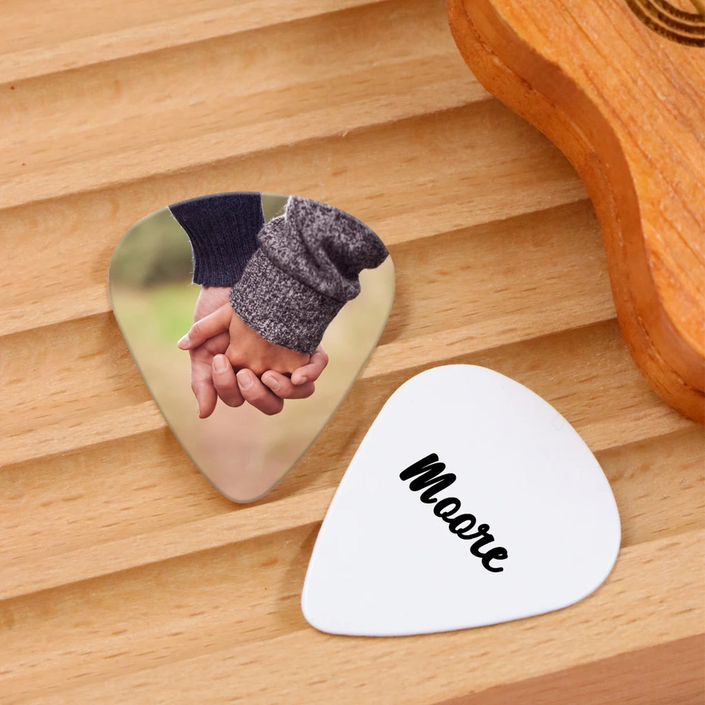 Personalized Guitar Picks, Customized Photo And Text Guitar Accessories, Music Lovers, Valentine'S Day, Family, Friends, Couple
