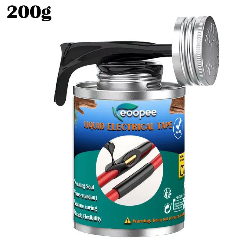 200ml Waterproof Liquid Electrical Tape Insulating Repair Paste Fix Line Glue For Wires And Cables Home Use Quick Drying Sealant