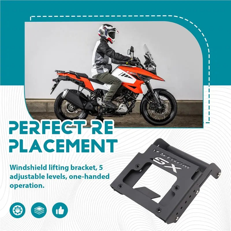 Motorcycle Accessories Lift Windshield Navigation Bracket GPS For V-STROM 250SX 250 SX 2022 2023 2024