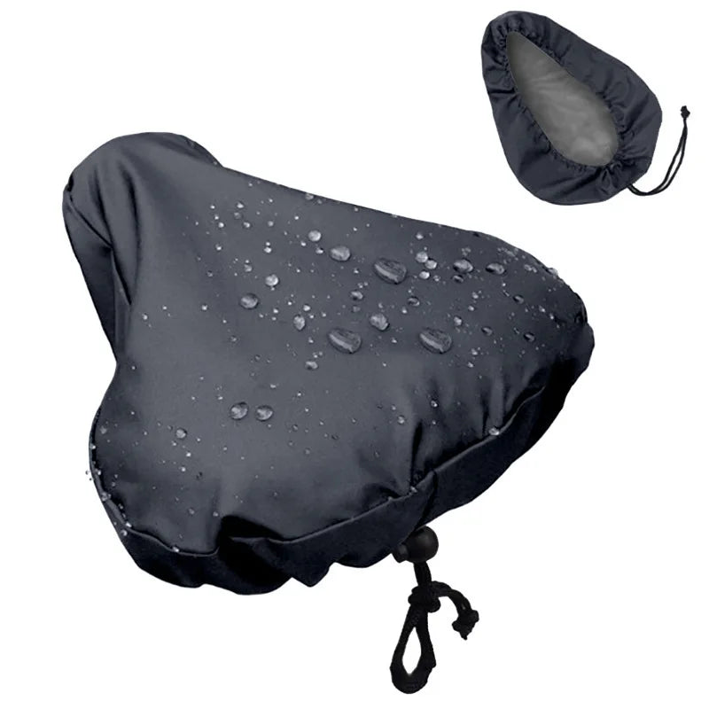 Bicycle Saddle Rain Cover with Drawstring Sunscreen Mountain Bike Road Bicycle Universal Cushion Waterproof and Dustproof Cover