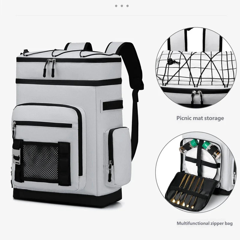 Waterproof Soft Cooler Backpack 20L Insulated Thermal Bag Oxford Fabric for Picnic Camping Hiking Travel Lightweight Bag