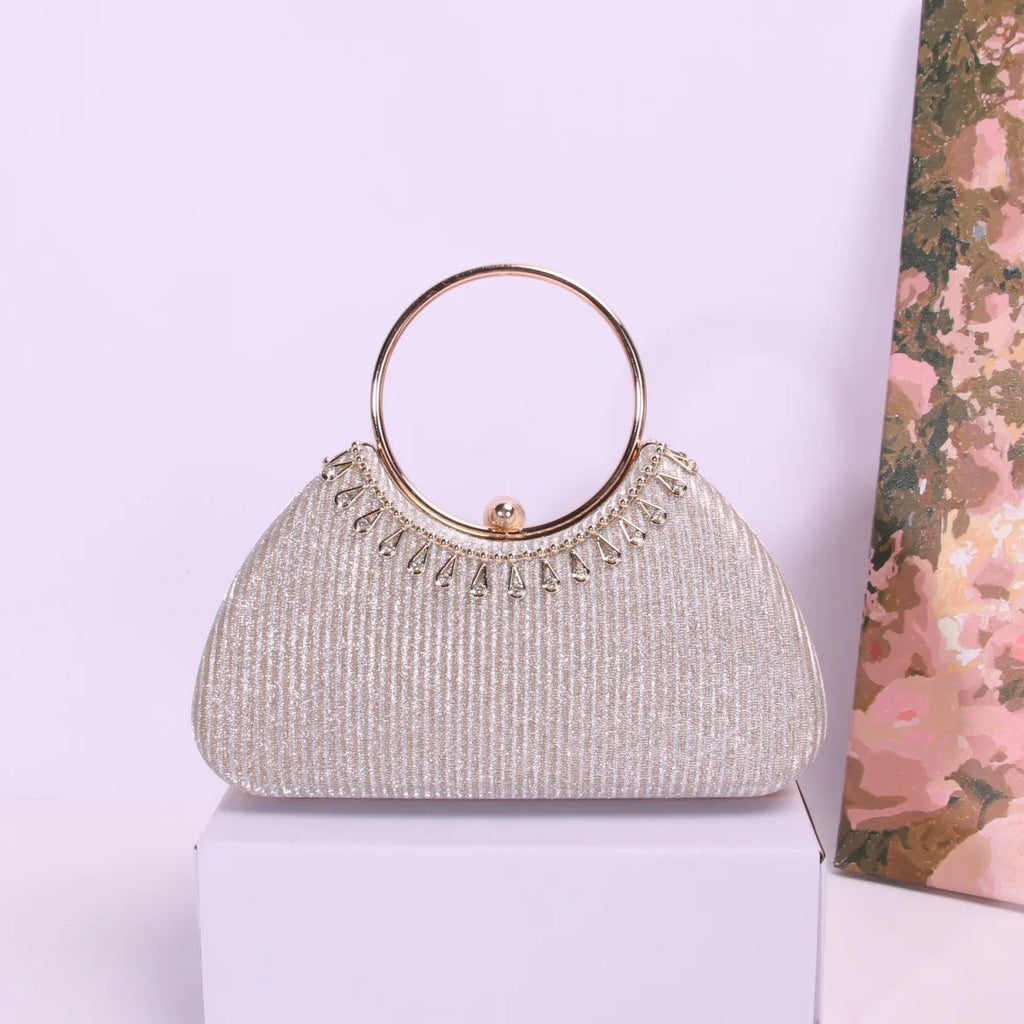 product sparkling luxury rhinestone splicing beaded portable evening bag women's fashion temperament elegant dinner bag