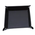 Rolling Folding Hexagon Dice Game Storage Tray PU Leather&Velvet Mat Holder Double Sided Thick Office Supplies Storage Tools