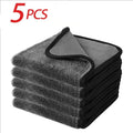 5PCS 600GSM Microfiber Car Wash Towel Lint Free Edgeless Scratch Free Ultra Absorbent Auto Detailing Drying Cleaning Cloth
