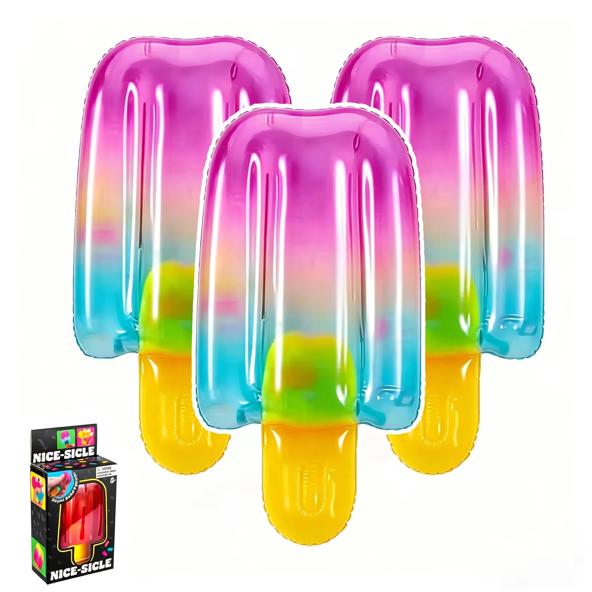 Needoh Ice Cream Squishy Toy Squeeze Toy Sensory Fidget Toy Portable Stress Relief Gadget for Office Home Daily Festival Gifts