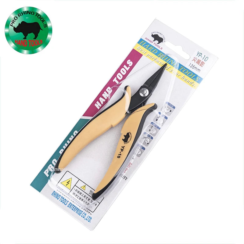 Japan's RHINO YP-10 Needle-Nose Pliers 6 Inch Hand-Beaded Jewelry With Toothed Fine Needle Mouth Precision Pliers