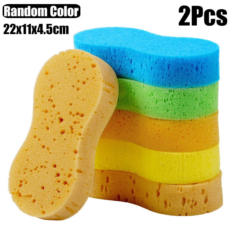 1/2/3Pcs High-density Car Washing Sponges Large Honeycomb 8-shaped Sponges Block  Car Cleaning Waxing Tools Cleaning Accessories