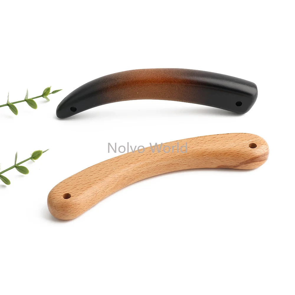 2/8/20PCS Ox horn Shape 16cm Detachable Wooden Bag Handles For Handbag Shoulder Purse Frame Arched Handle Decoration Accessories