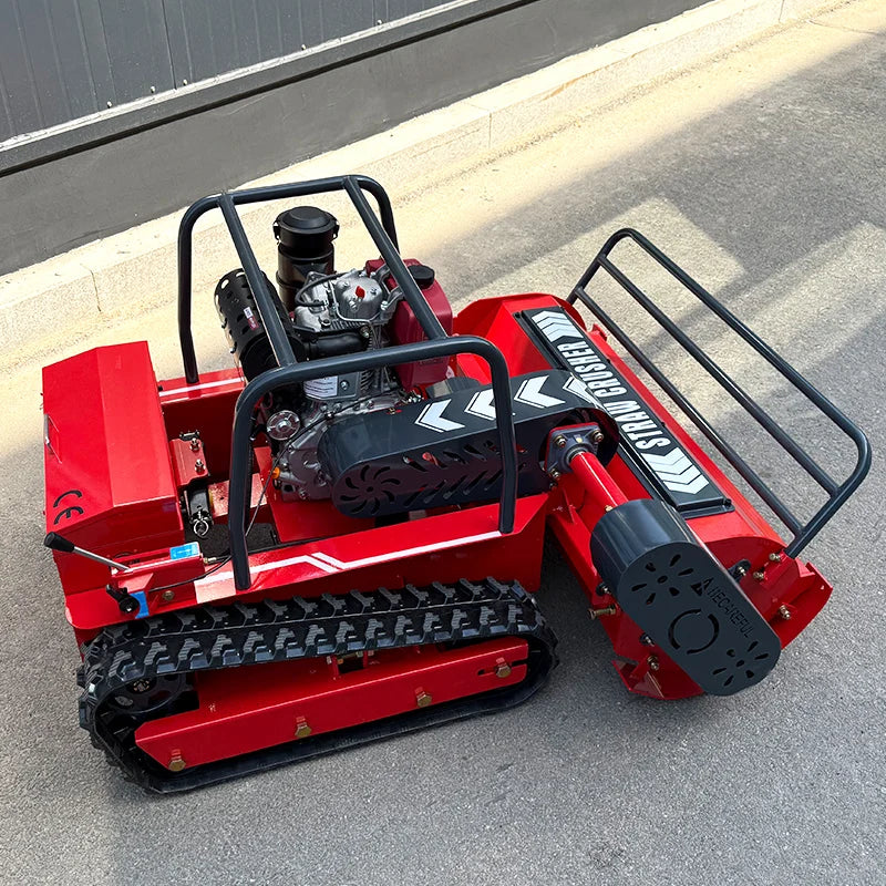 Customized 4-Stroke Industrial Agriculture Electric Lawn Mower Remote Control Flail Cordless Hydraulic Greening for Farm Garden