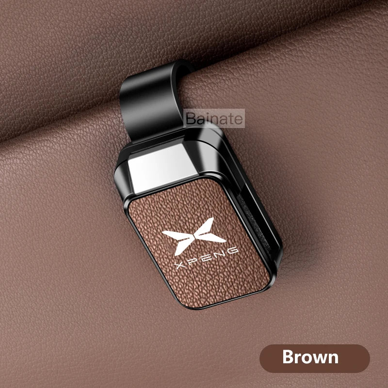 Car Sun Visor Glasses Case Storage, Leather Wear-Resistant Sunshade Sunglasses Holder, For XPENG G6 P7 G9 MONA M03 G3 P5 2025