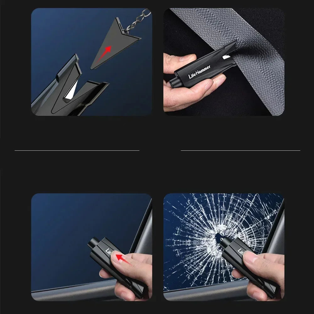 Car Multifunctional Safety Hammer Emergency Window Breaker Car Multi-function Safety Car Breaking Hammer Life-saving Hammer Safe
