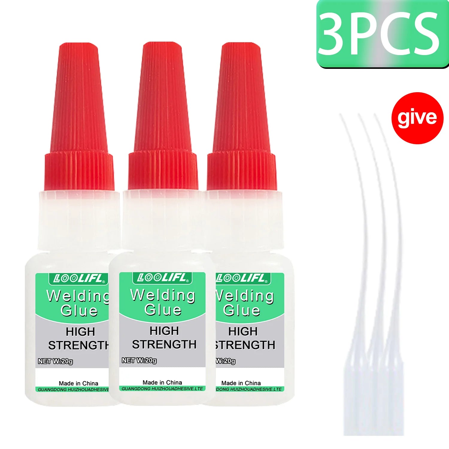 LOOLIFL Super glue 8PCS Welding High Strength Oily Glue Universal Superglue Mighty Instant Glue for DIY Ceramic Metal Glass 20g