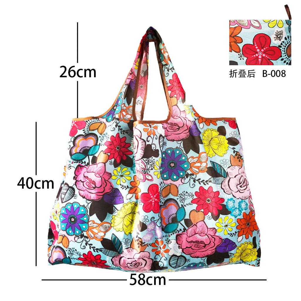 Extra Large Reusable Grocery Shopping Bags Washable Heavy Duty Nylon Foldable Waterproof Eco Friendly Totes Travel Storage Pouch
