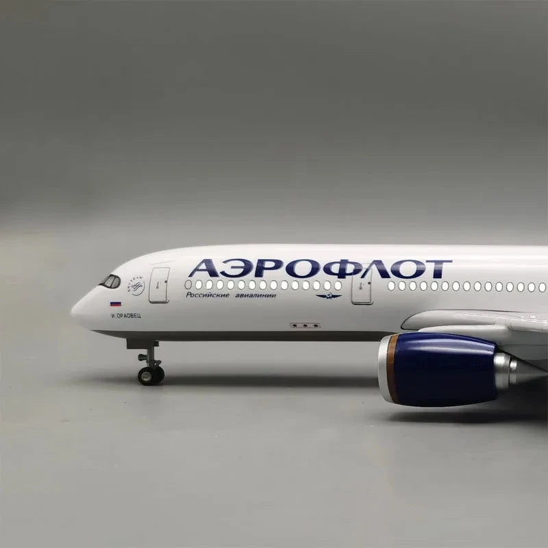 47cm A350 Aeroflot Russian Airways Aviation Model 1/142 Scale Aircraft Diecast Airplane Resin Replica Model Gift Display