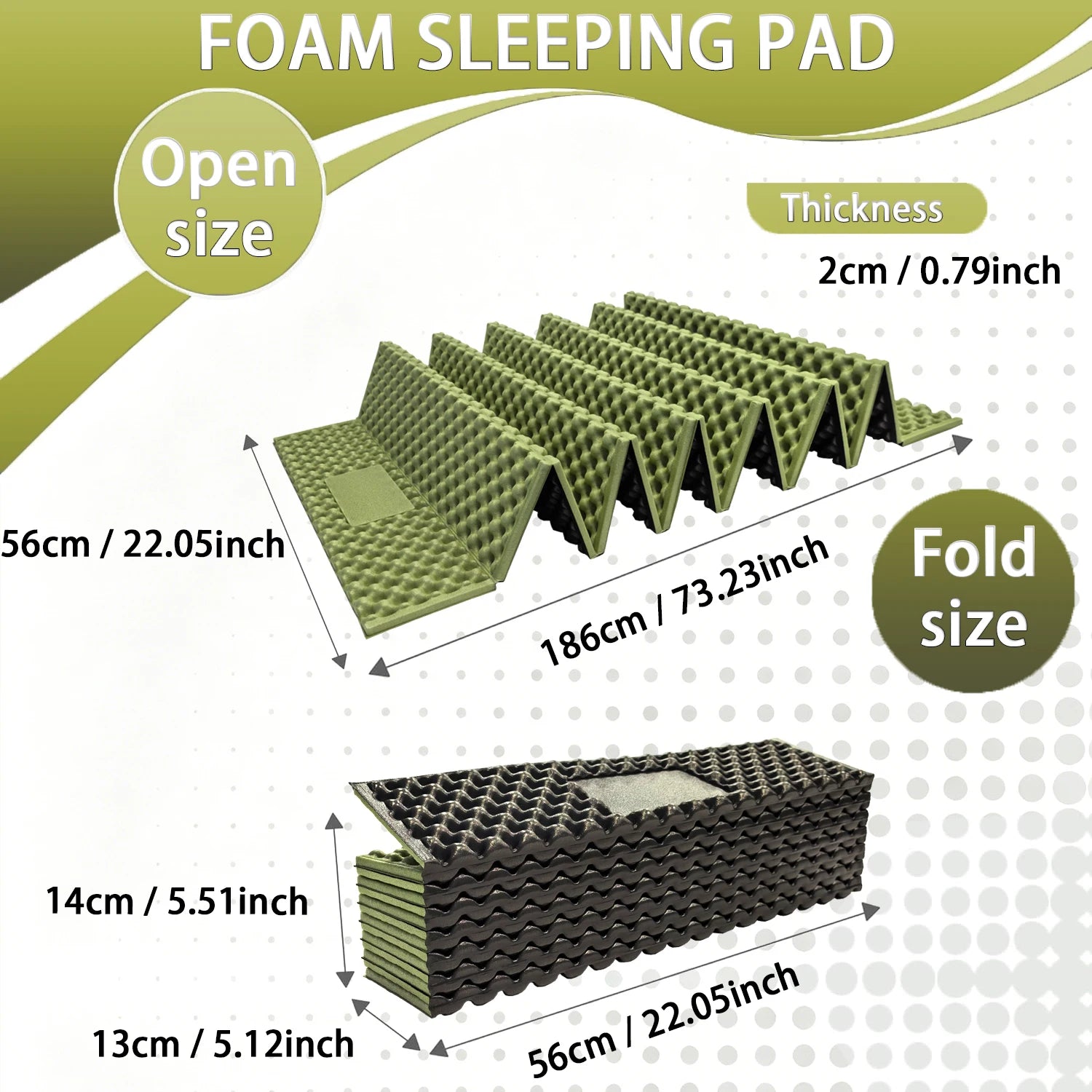 Egg Nest Sleeping Mat 330g Ultralight Aluminum Foil Pad Portable Insulated Camping Mat for Hiking Backpacking Tent Beach Yoga