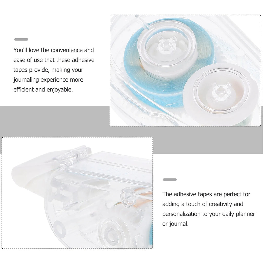4Pcs Double Sided Adhesive Tape Scrapbook Tape Dispenser for Scrapbooking Crafting Projects Art Supplies