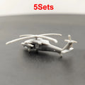 5Sets 1/700 400 350 Scale UH-60M Black Hawk Multipurpose Medium-sized Helicopter Model with Fuel Tank Opening Door DIY Aircraft