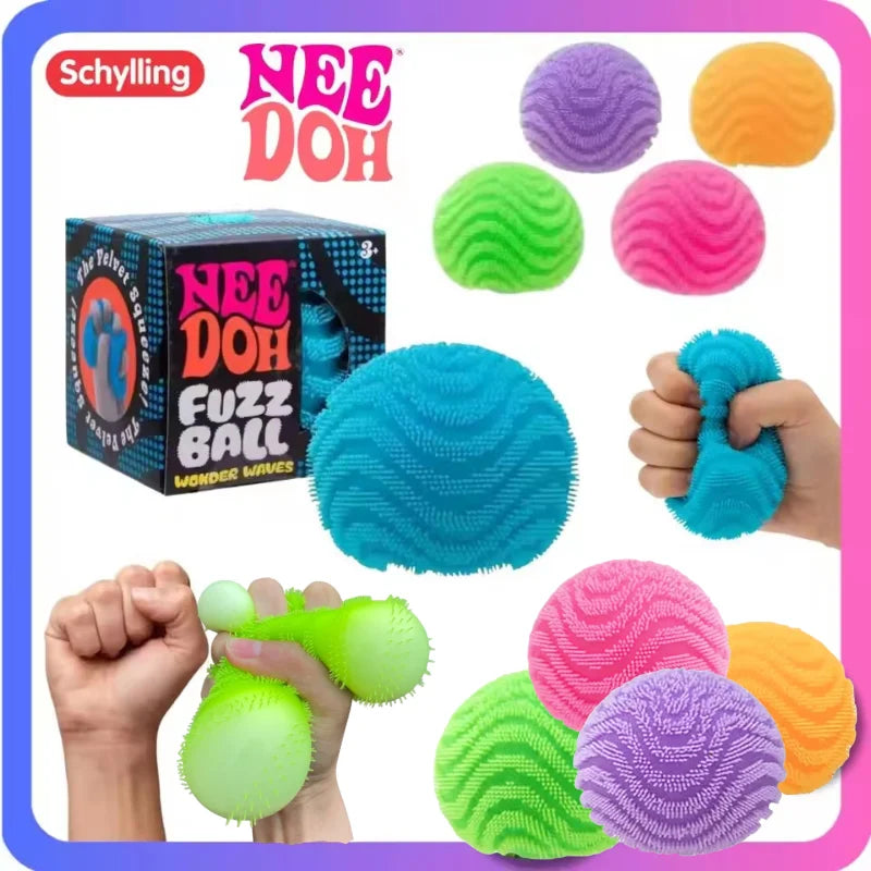 NeeDoh Fuzz Ball Blind Box Series Desktop Ornament Stress Relief Toys Suitable For People Under Pressure Fun Soft Stress Ball