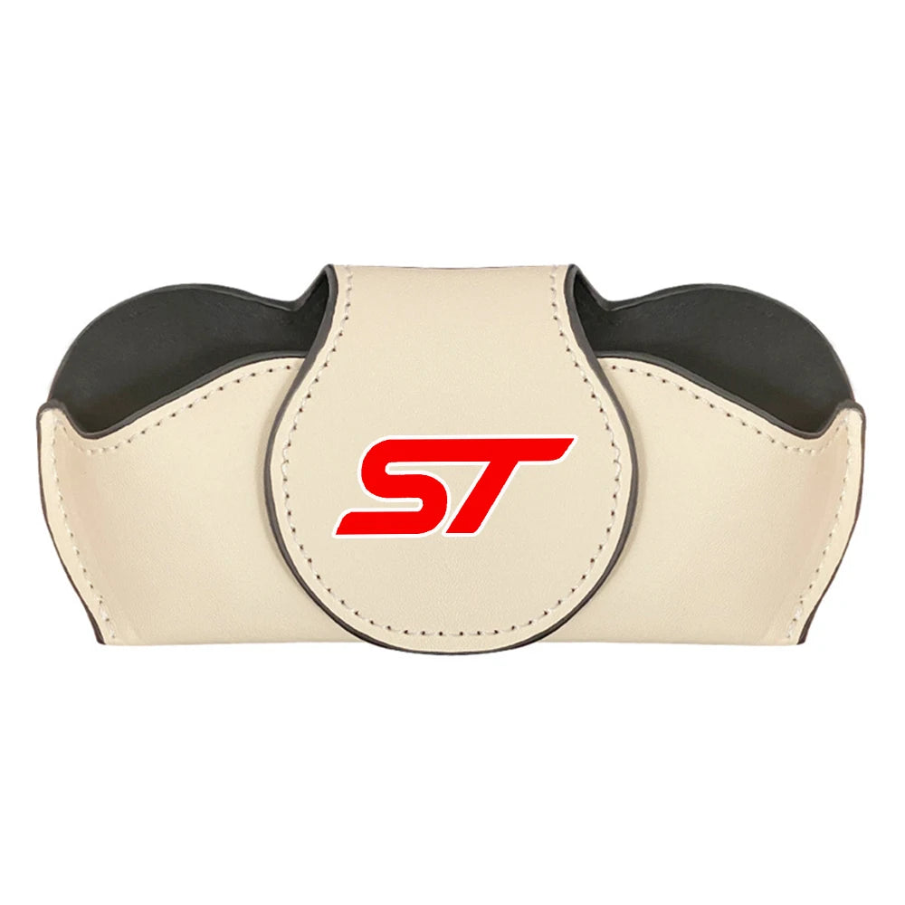 Car Sunglasses Holder Case Sun Visor Glasses Box Clip Eyeglasses Storage for Ford ST Focus Kuga MK3 MK4 Puma Fiesta ST