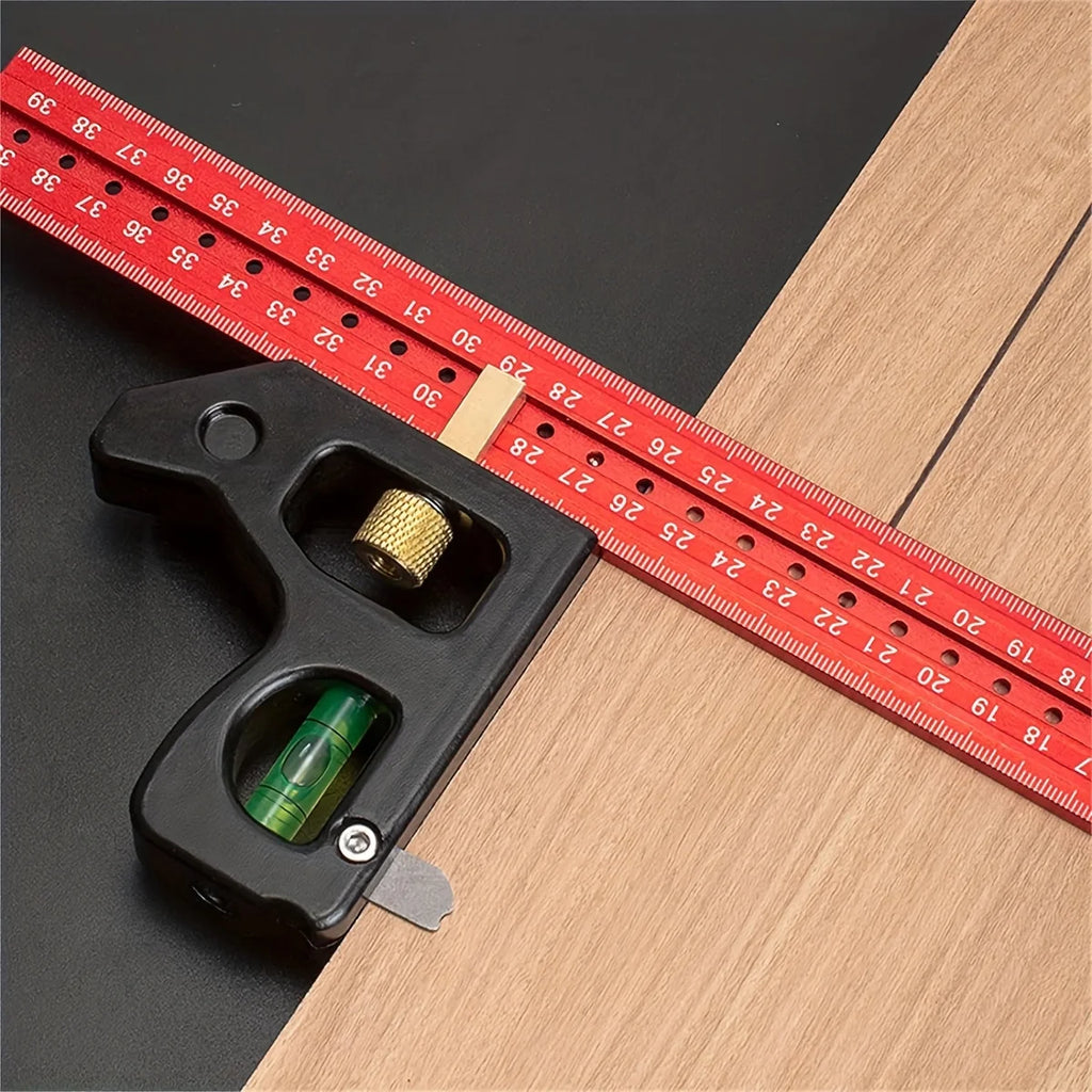 Multifunctional Carpenter's Combination Angles Ruler Metal Measuring Instrument For Accurate 90 Degree Angles Durable