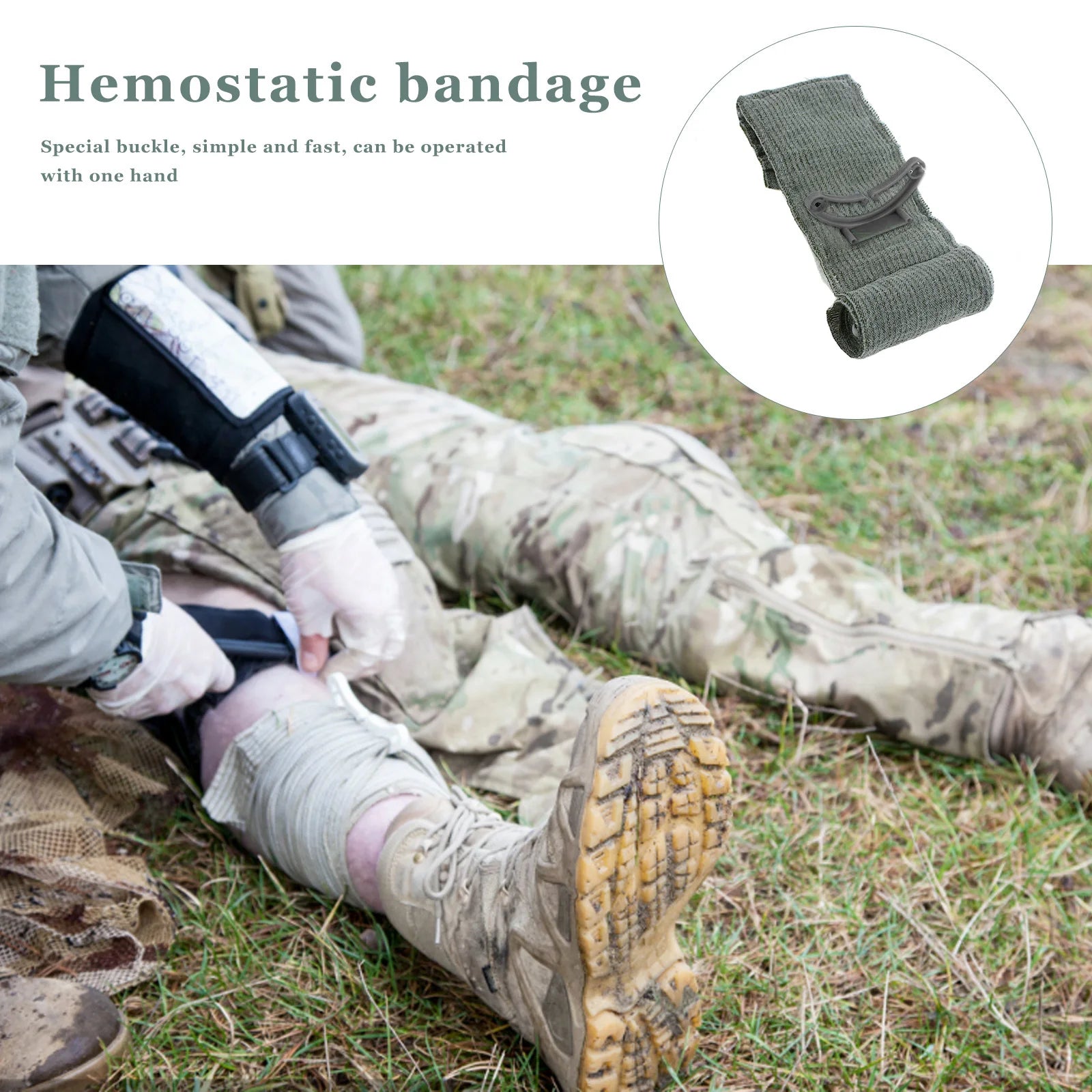 10-1PC Israeli Bandage 4/6Inch Emergency Compression Bandage Wound Dressing Combat Compression Tactical Trauma First Aid Medical