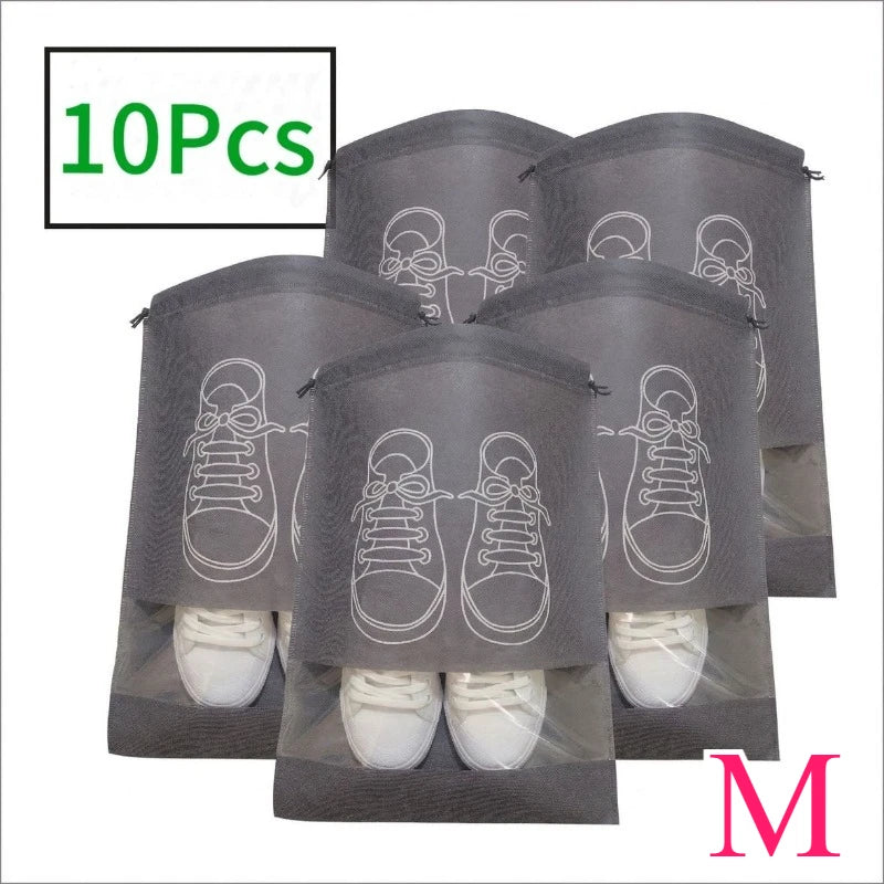 1-30PCS Shoes Storage Organizer Bags Non-Woven Shoe Dust Bags Portable Travel Shoe Bag Shoes Storage Packing Pouch Organizers