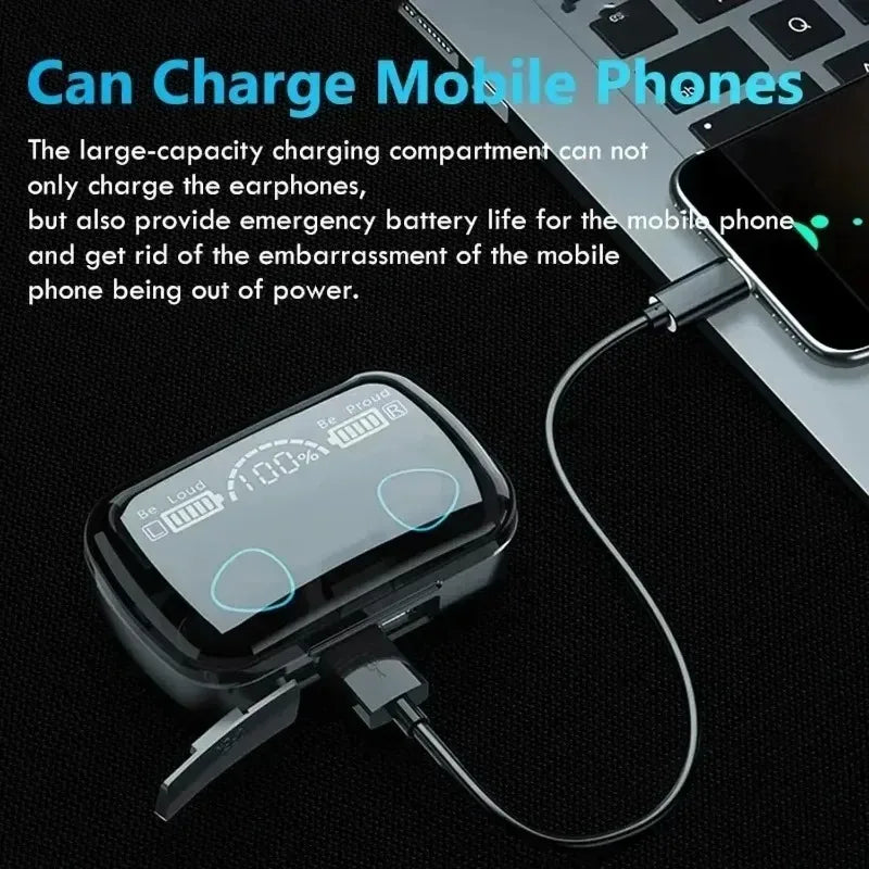 M10 TWS Wireless Headphone Bluetooth Earphones Waterproof Earpieces Sport Earbuds For Smartphone Laptop Notebook Music Headset