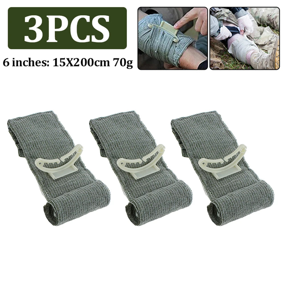 1-20Pcs 4/6inch Israel Bandage Outdoor First Aid Traumatic Hemostatic Bandage Emergency Training Swathe Camping Hiking
