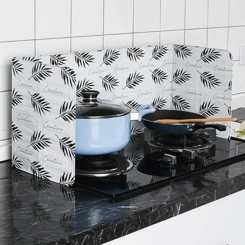 Kitchen Shield Splash Guard Cooking Frying Oil Splash Screen Cover Plate Gas Stove Splash Proof Baffle Cooking Oil Splash Baffle