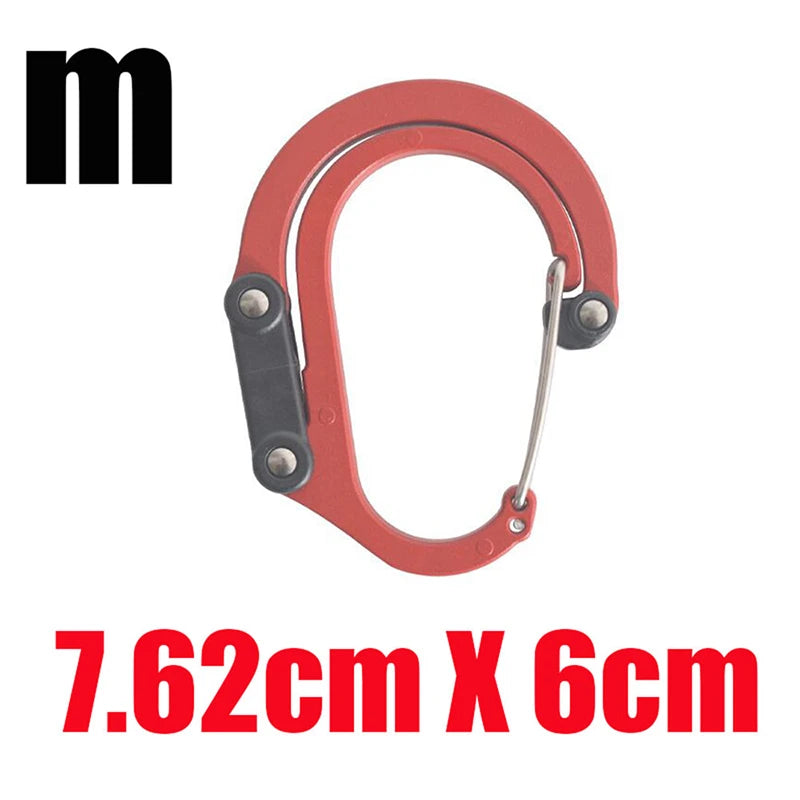 Multifunctional Hybrid Gear Clip Carabiner 360 Degree Rotating Hook Strong Buckle Camping Hiking Travel Backpack Outdoor Gadget
