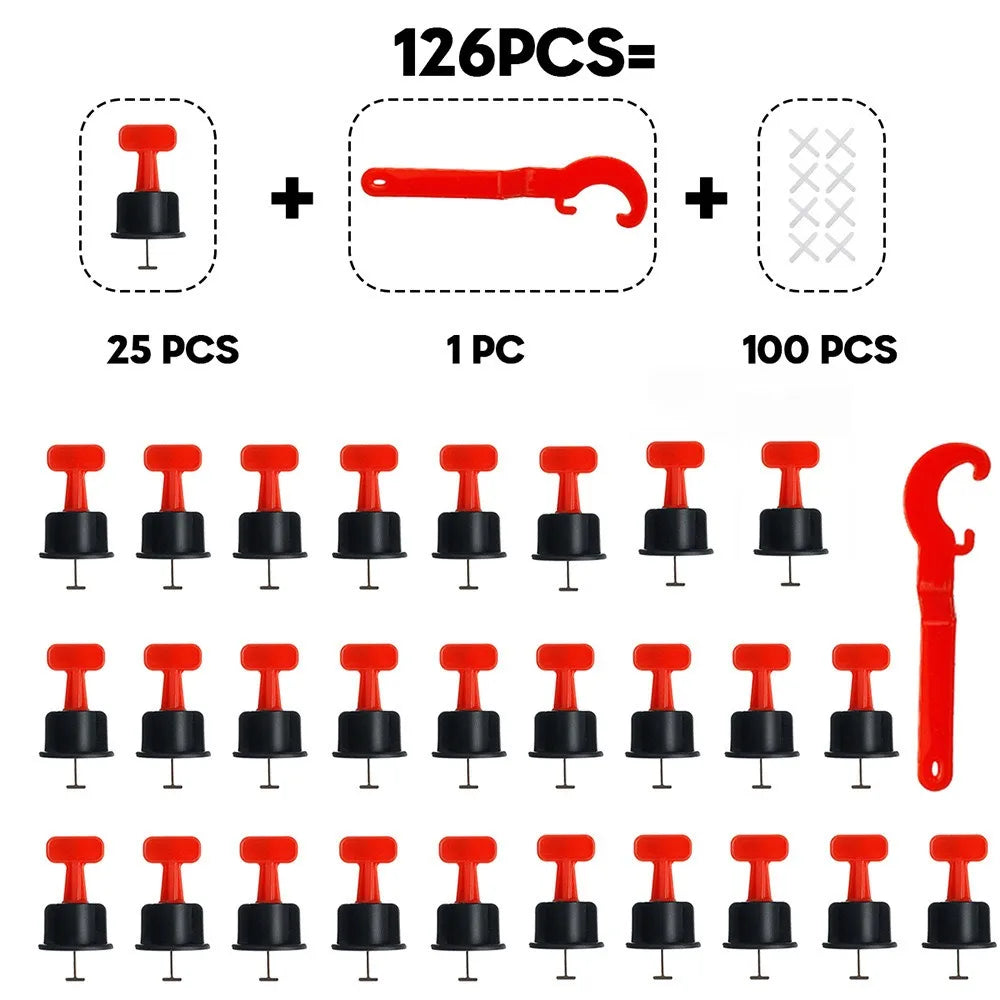 126pcs/151pcs Replacement Floor Leveling Tile Spacers Clips Leveling System Reusable Tile Leveling Clips Floor Gap Clips
