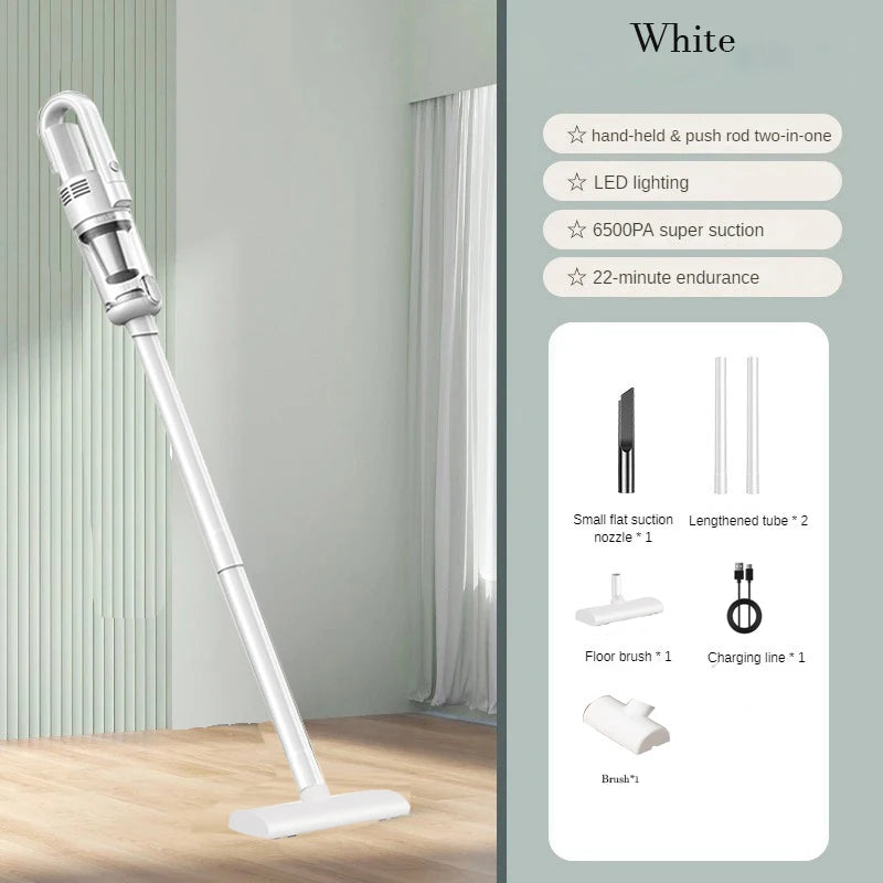 Multifunction Wireless Car Vacuum Cleaner 6500Pa Powerful  Cleaning Machine Metal Strainer Portable Handheld Home-appliance