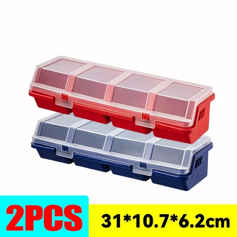 Part Storage Box Screw Organizer Tool Multi-Compartment Organizer Box for Screw Small Part Plastic Jewelry Hardware Storage Case