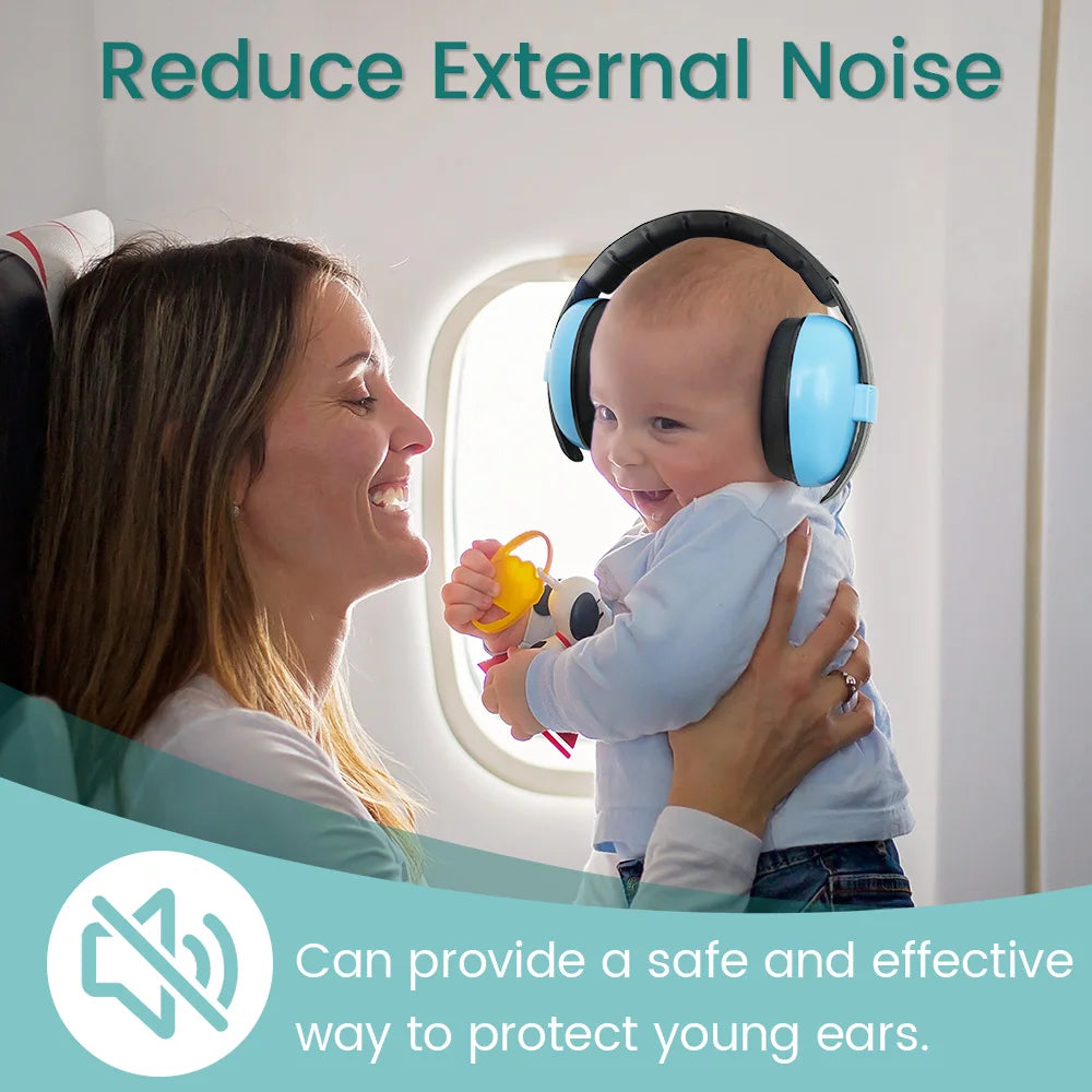 Ear Muffs for Infants with Elastic Headband, Baby Earmuffs Ideal for Flights, Baby Ear Noise Reduction Earmuffs - Baby Headphone