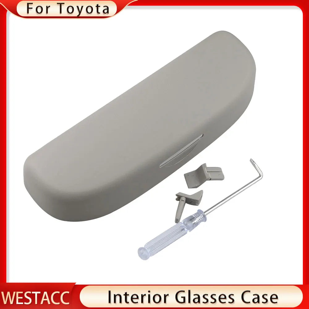 Car Glasses Case Sunglasses Holder for Toyota Corolla CHR Camry RAV 4 Levin Highlander Sunglasses Storage Box Accessories