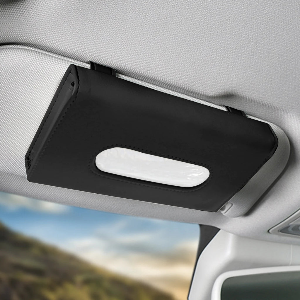 1PC Car mounted paper box, hanging type tissue box, creative car tissue bag, sun visor paper box
