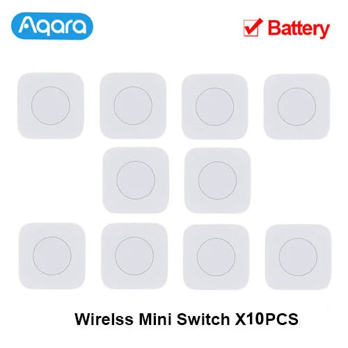Aqara Wireless Mini Switch Zigbee Connection Versatile 3-way Control Button for Smart Home Devices Compatible For Mi Home APP